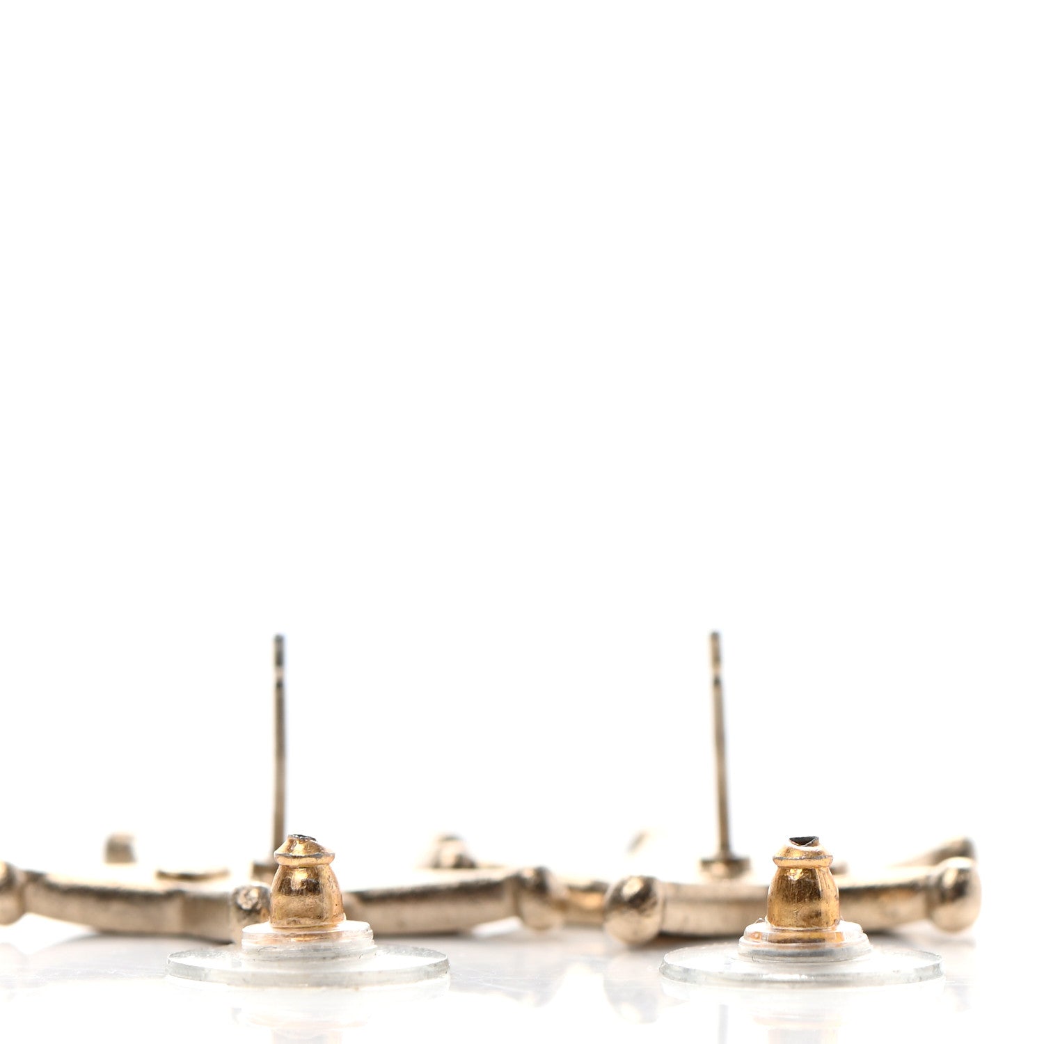 Chanel Metal Paris Dallas Star Stud Earrings Gold 3 of 4
