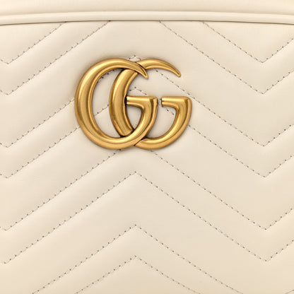 Gucci Calfskin Matelasse Small GG Marmont Chain Shoulder Bag White 11 of 11