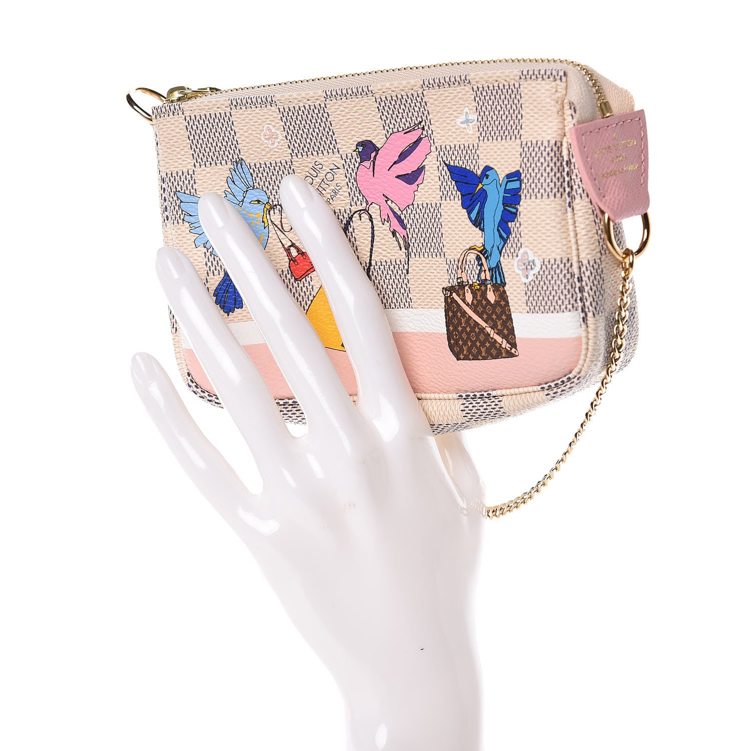 Louis Vuitton Damier Azur 2018 Christmas Animation Mini Pochette Accessories 2 of 8
