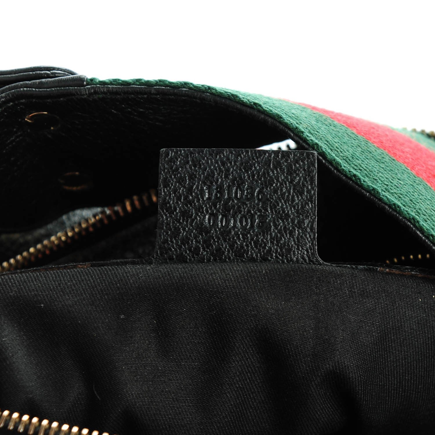 Gucci Pebbled Calfskin Web Bamboo Ring Hobo Black 7 of 7