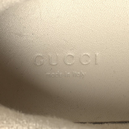 Gucci Calfskin GG Supreme Crystals Web Screener Sneakers 36 Beige Ebony Wild Rose 9 of 9