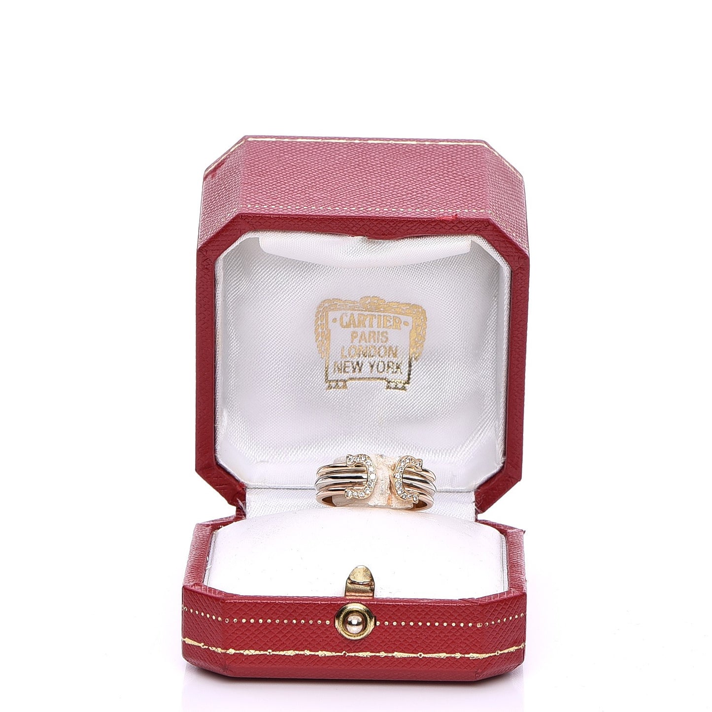 18K Pink Yellow White Gold Diamond C De Ring 55 7