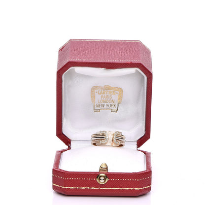Cartier 18K Pink Yellow White Gold Diamond C De Ring 55 7 5 of 5