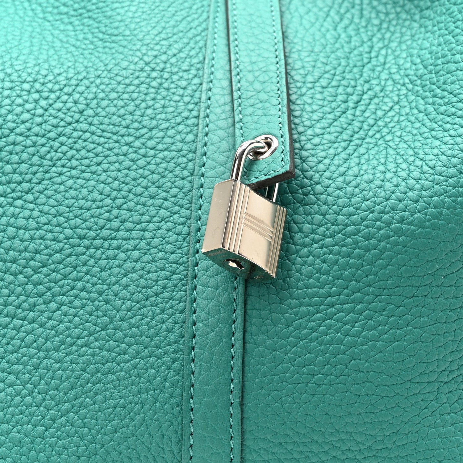 Hermes Taurillon Clemence Swift Eclat Picotin Lock 22 MM Vert Verone Bleu De Prusse 8 of 10