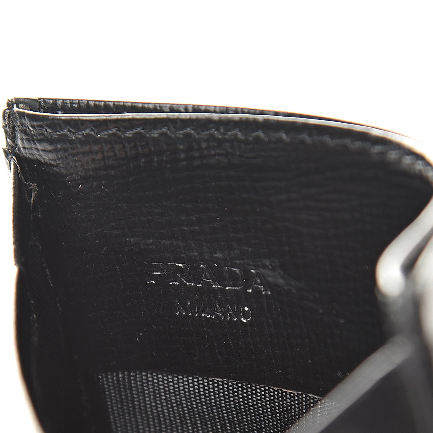 Prada Spazzolato Frame Card Holder Black 6 of 9