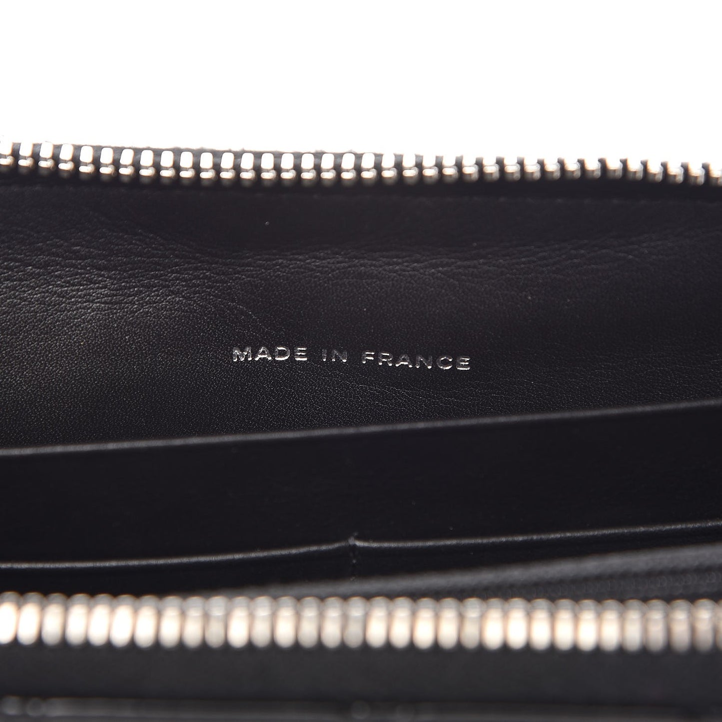 Patent Quilted Zip Around Wallet Black