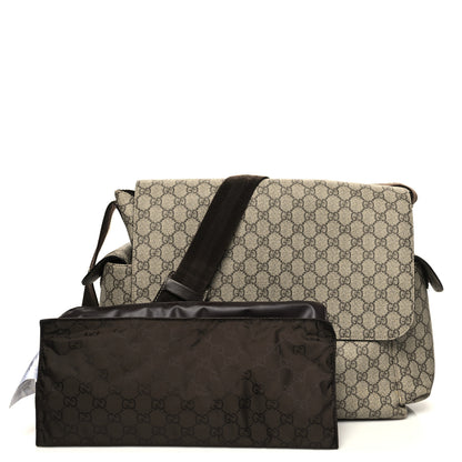 Gucci GG Plus Monogram Messenger Diaper Bag Dark Brown 1 of 13