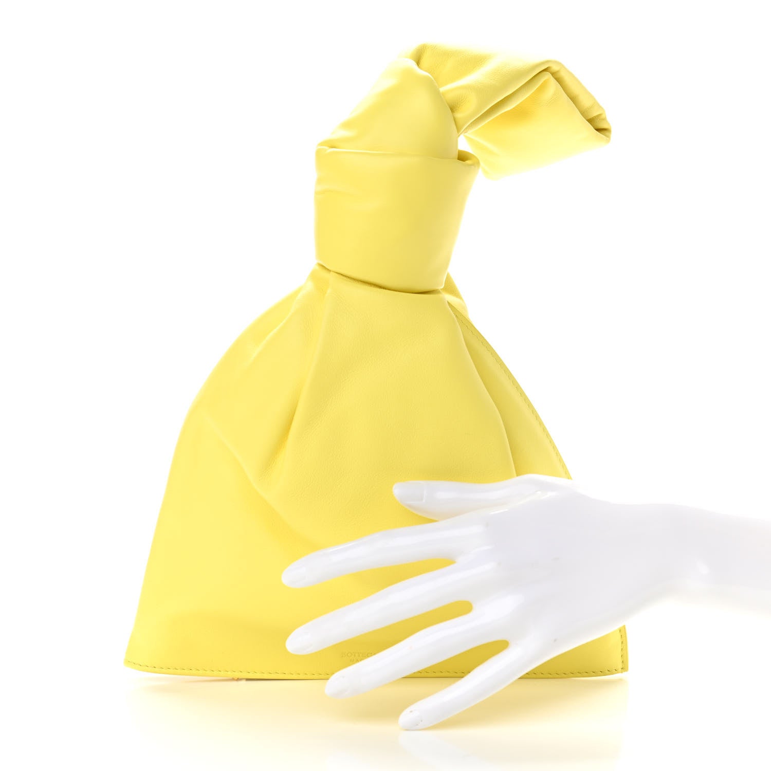 Bottega Veneta Calfskin Mini BV Twist Yellow 2 of 10