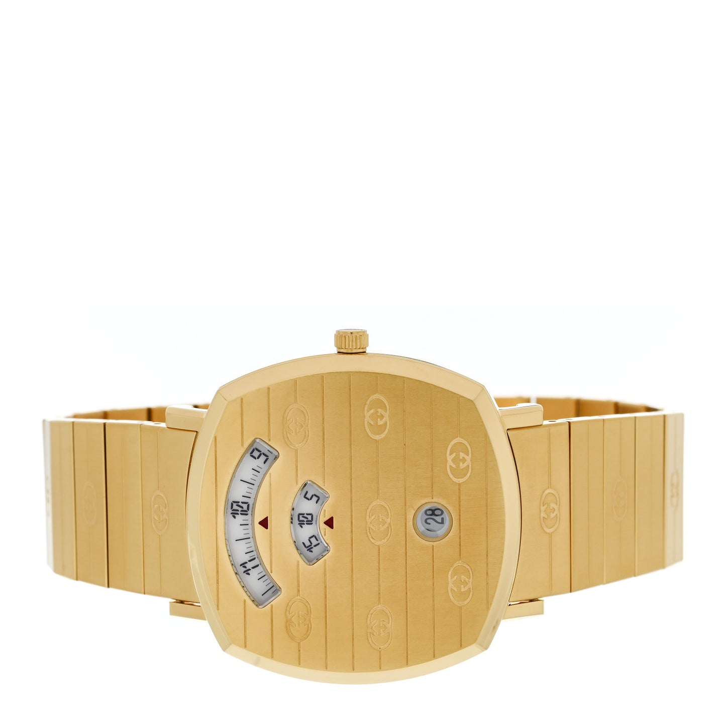 Stainless Steel 38mm Grip Quartz Watch Gold
