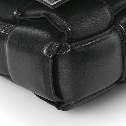Bottega Veneta Lambskin Maxi Intreccio Padded Chain Cassette Crossbody Bag Black 9 of 10