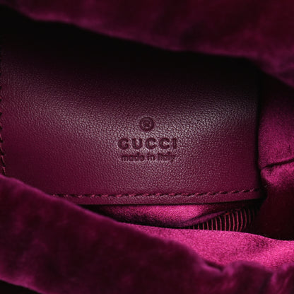 Gucci Velvet Matelasse Mini GG Marmont 2.0 Bucket Bag Fuchsia Violet Cyclamen 6 of 11