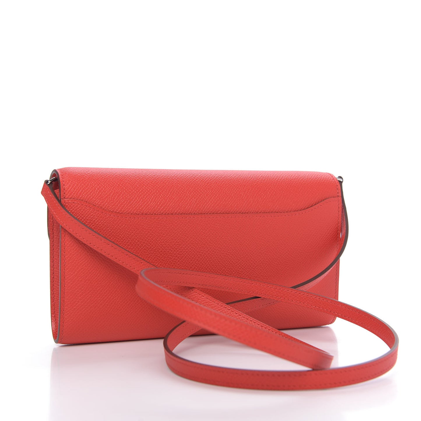 Epsom Enamel Constance Wallet To Go Rouge De Coeur Rubis
