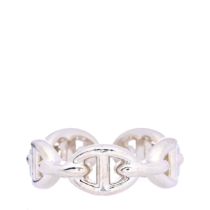 Hermes Sterling Silver PM Chaine d'Ancre Enchainee Band Ring 50 5.5 1 of 7