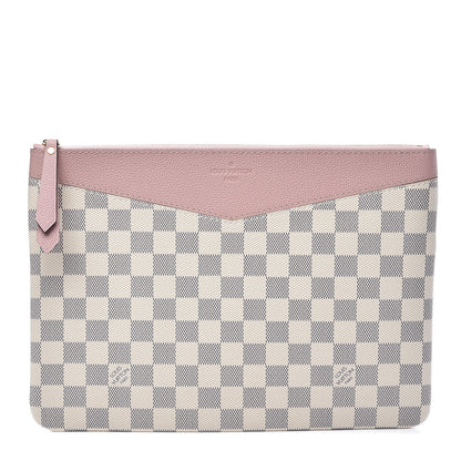 Louis Vuitton Damier Azur Daily Pouch Rose Poudre 1 of 9