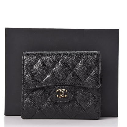Chanel Caviar Quilted Compact Flap Wallet Black 8 of 8