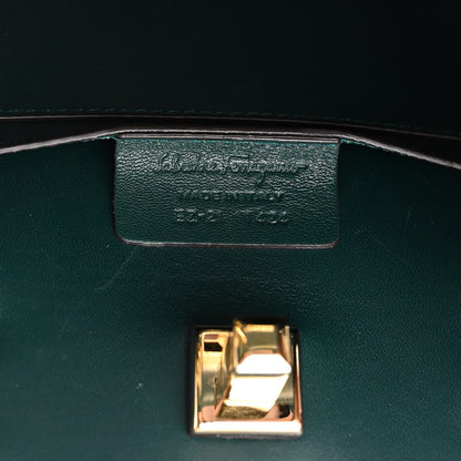 Salvatore Ferragamo Calfskin Small Studio Box Bag Dark Green 7 of 10