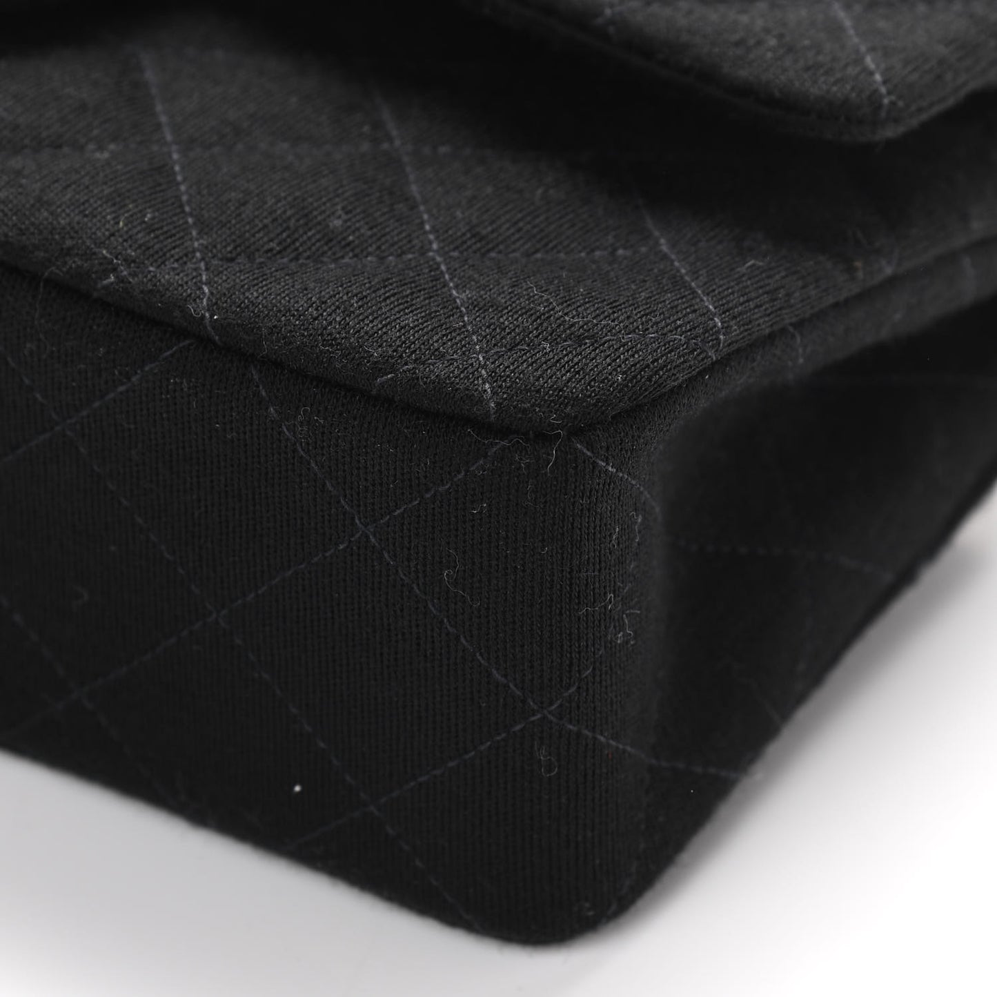 Jersey Quilted Small Double Flap Black