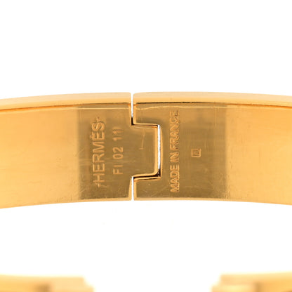 Hermes Matte Enamel Narrow Clic Clac HH Bracelet GM Black 4 of 5