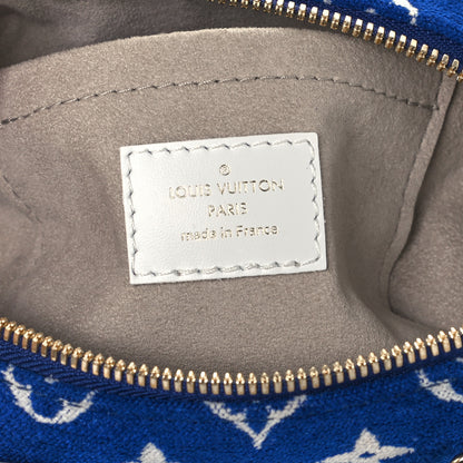 Louis Vuitton Jacquard Velvet Monogram LV Match Speedy Bandouliere 20 Blue 5 of 9