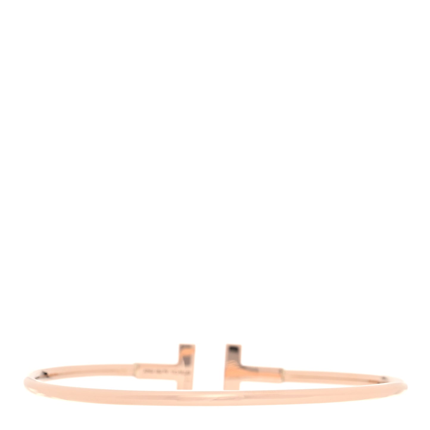 18K Rose Gold Diamond T Wire Bracelet