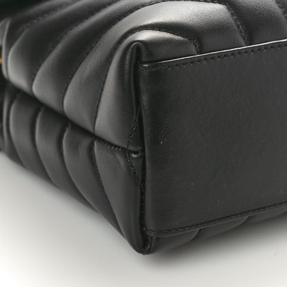 Saint Laurent Calfskin Y Quilted Monogram Small Loulou Chain Satchel Black 9 of 10