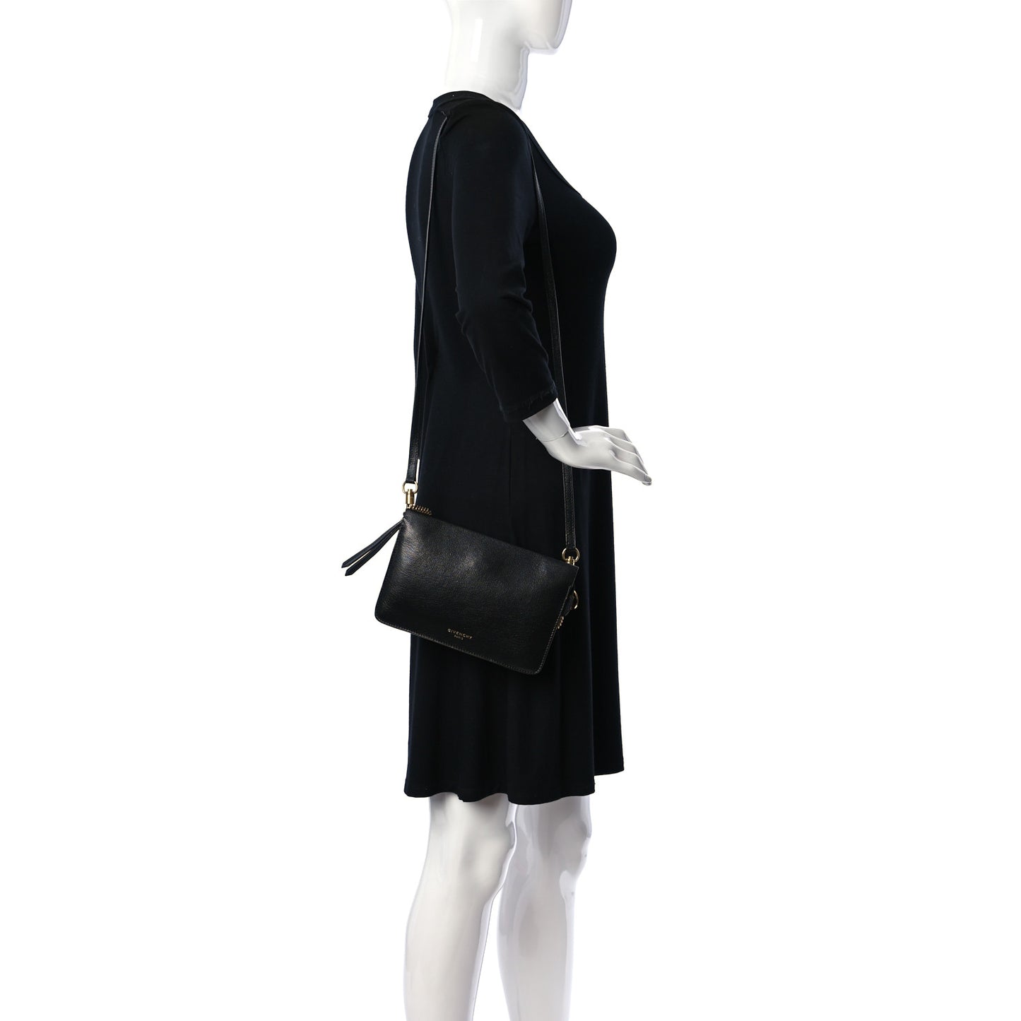 Sugar Goatskin Cross 3 Crossbody Bag Black