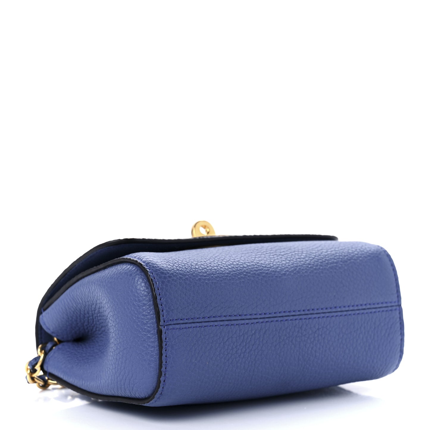 Small Classic Grain Calfskin Mini Lily Porcelain Blue