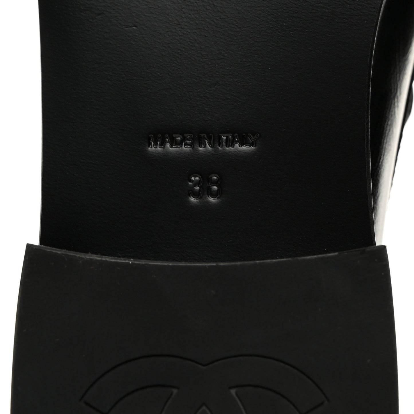 Calfskin CC Mocassins 38 Black