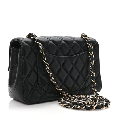 Chanel Lambskin Quilted Mini Rectangular Flap Black 3 of 11