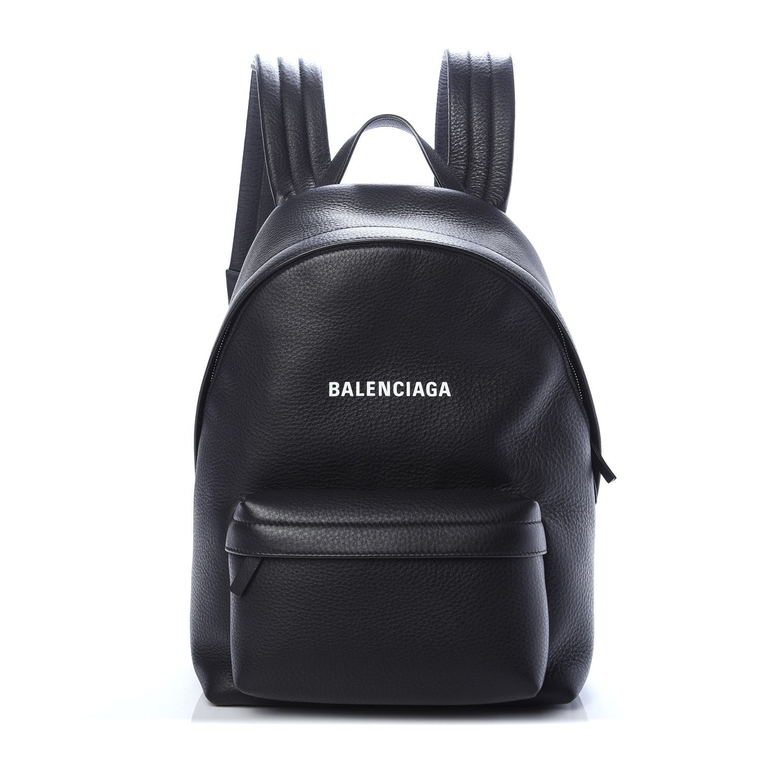 Balenciaga Smooth Calfskin Logo Small Everyday Backpack Black White 1 of 10