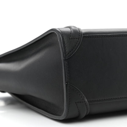 Celine Smooth Calfskin Nano Luggage Black 11 of 12