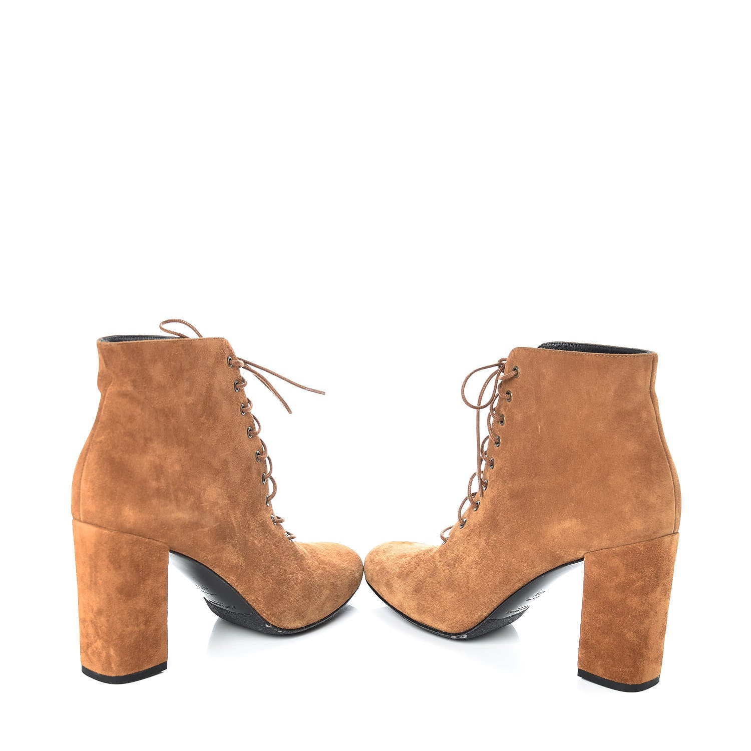 Saint Laurent Suede Otterproof Light Babies 90 Ankle Boots 40.5 Fox Brown 6 of 11