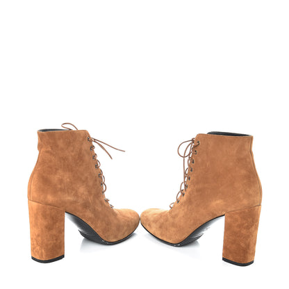 Saint Laurent Suede Otterproof Light Babies 90 Ankle Boots 40.5 Fox Brown 6 of 11