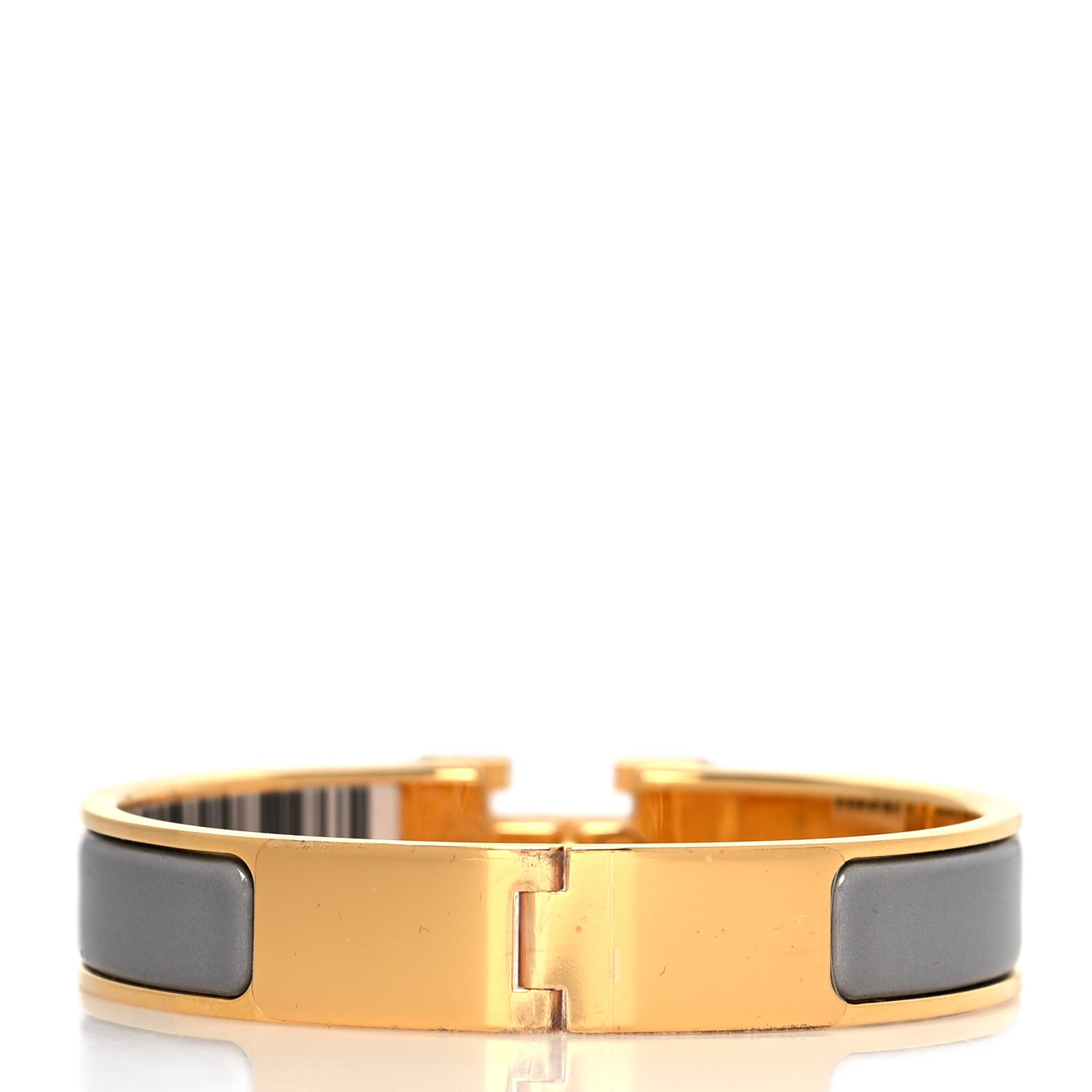 Hermes Enamel Narrow Clic Clac H Bracelet PM Gris Macadam 3 of 5