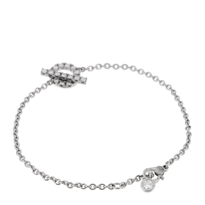 Hermes 18K White Gold Diamond Finesse Bracelet LG 2 of 5