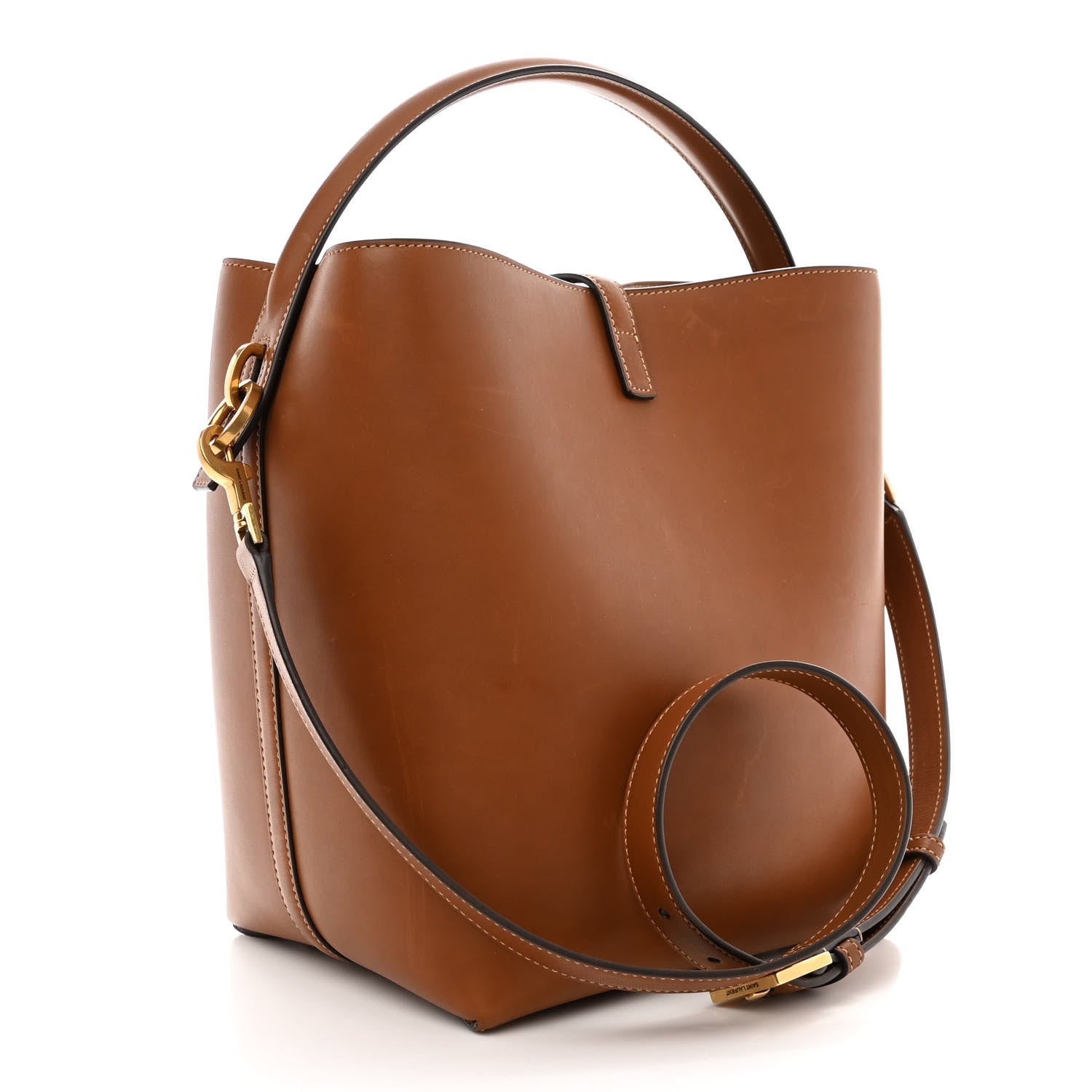 Saint Laurent Vegetable Le 37 Bucket Bag Brick 4 of 13