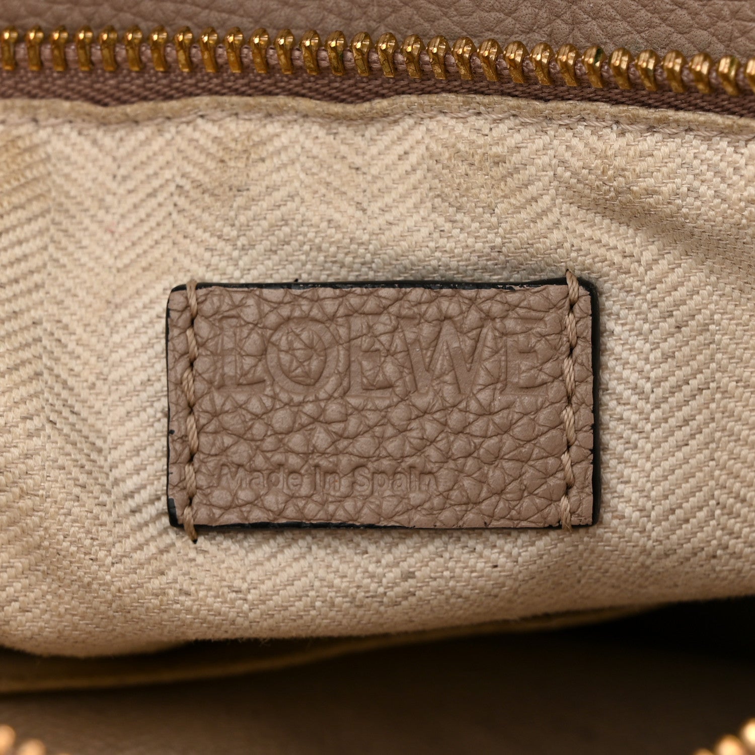 Loewe Grained Calfskin Small Puzzle Bag Sand 6 of 9