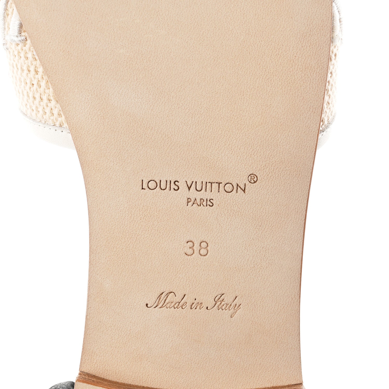 Louis Vuitton Raffia Calfskin Monogram By The Pool Revival Flat Mules 38 White 7 of 9