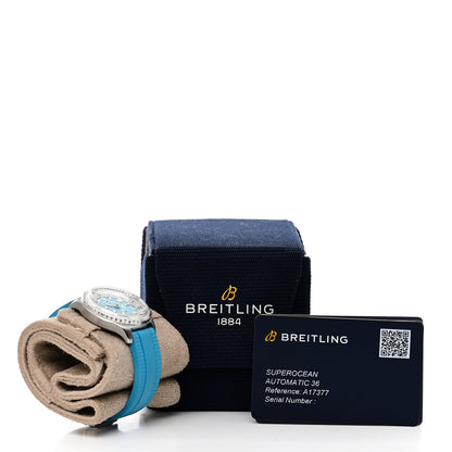 Breitling Stainless Steel Rubber 36mm Superocean II Automatic Watch Turquoise A17377211C1S1 5 of 5