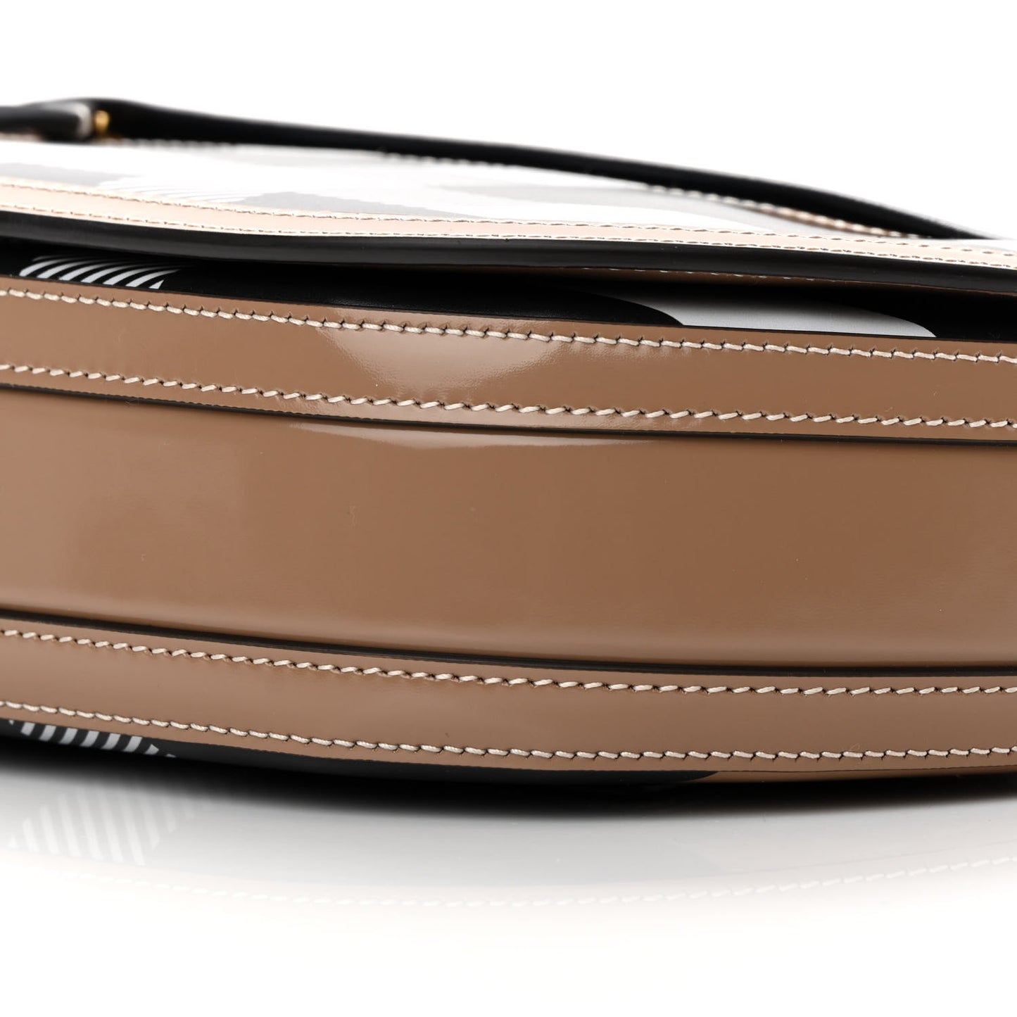 Calfskin Check Small Olympia Shoulder Bag Camel