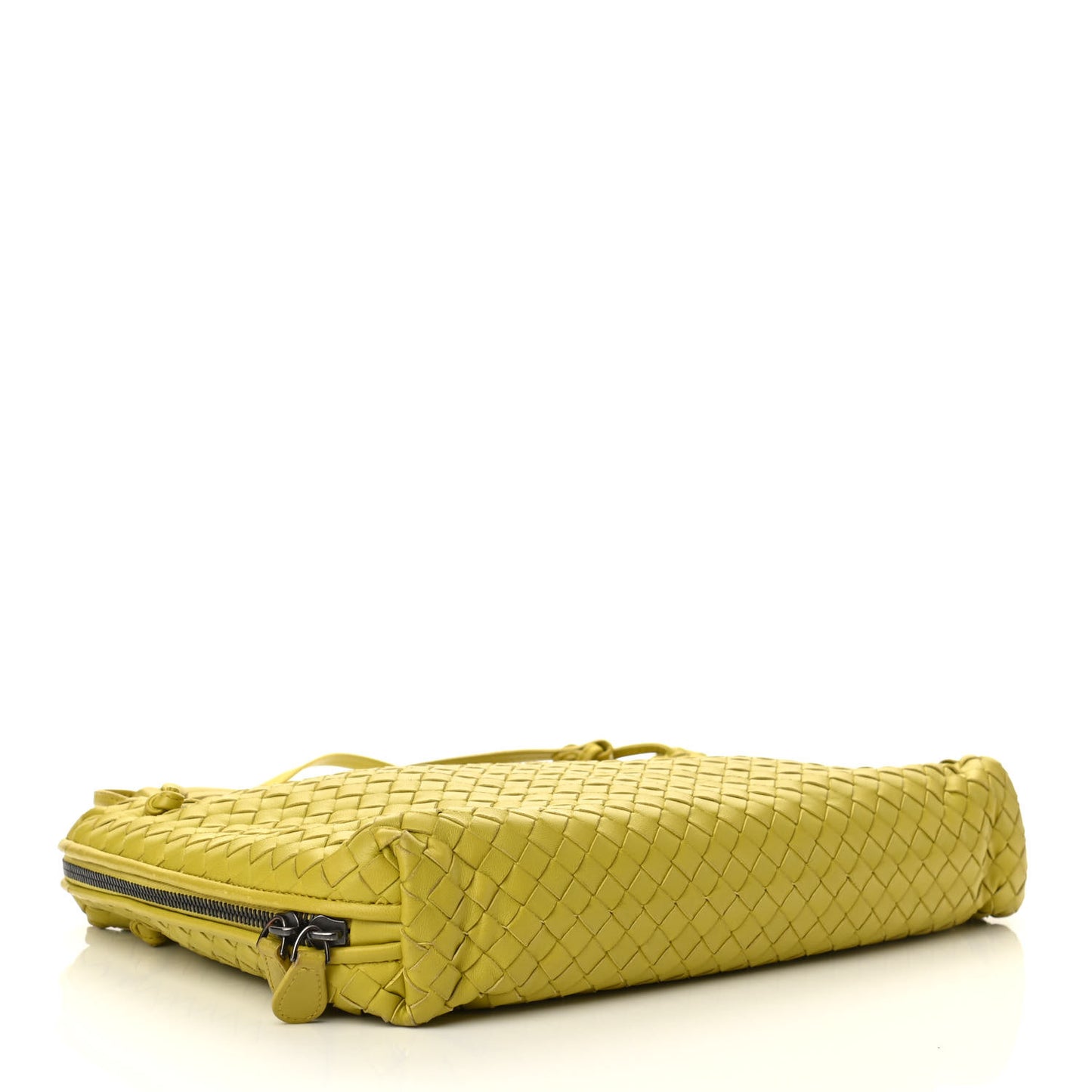 Nappa Intrecciato Large Nodini Crossbody Messenger Kiwi