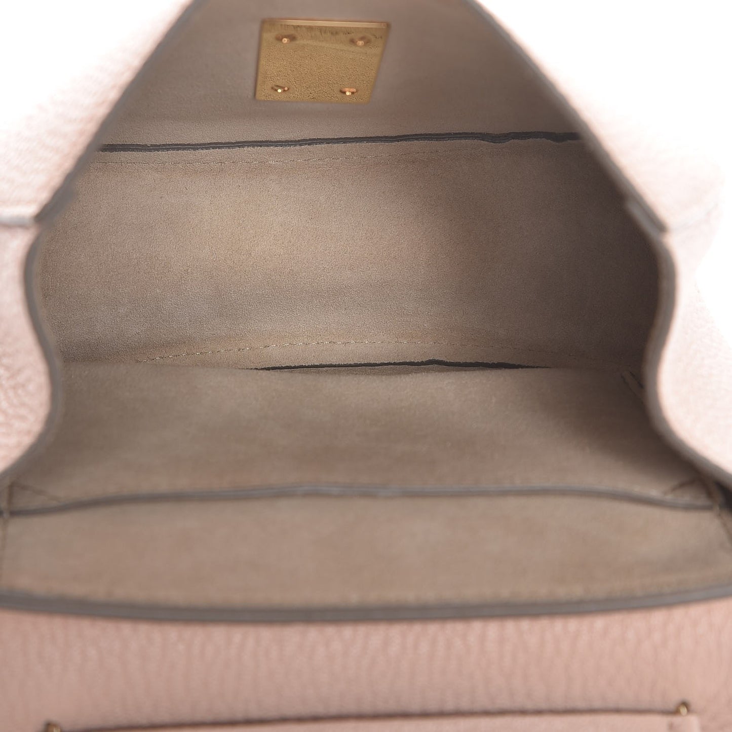 Grained Lambskin Mini Drew Shoulder Bag Cement Pink