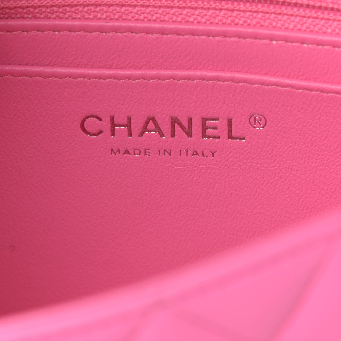 Lambskin Quilted Mini Rectangular Flap Pink