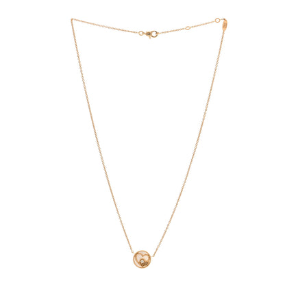 Christian Dior 18K Yellow Gold Diamond Mother of Pearl Rose Des Vents Heart Necklace 3 of 5