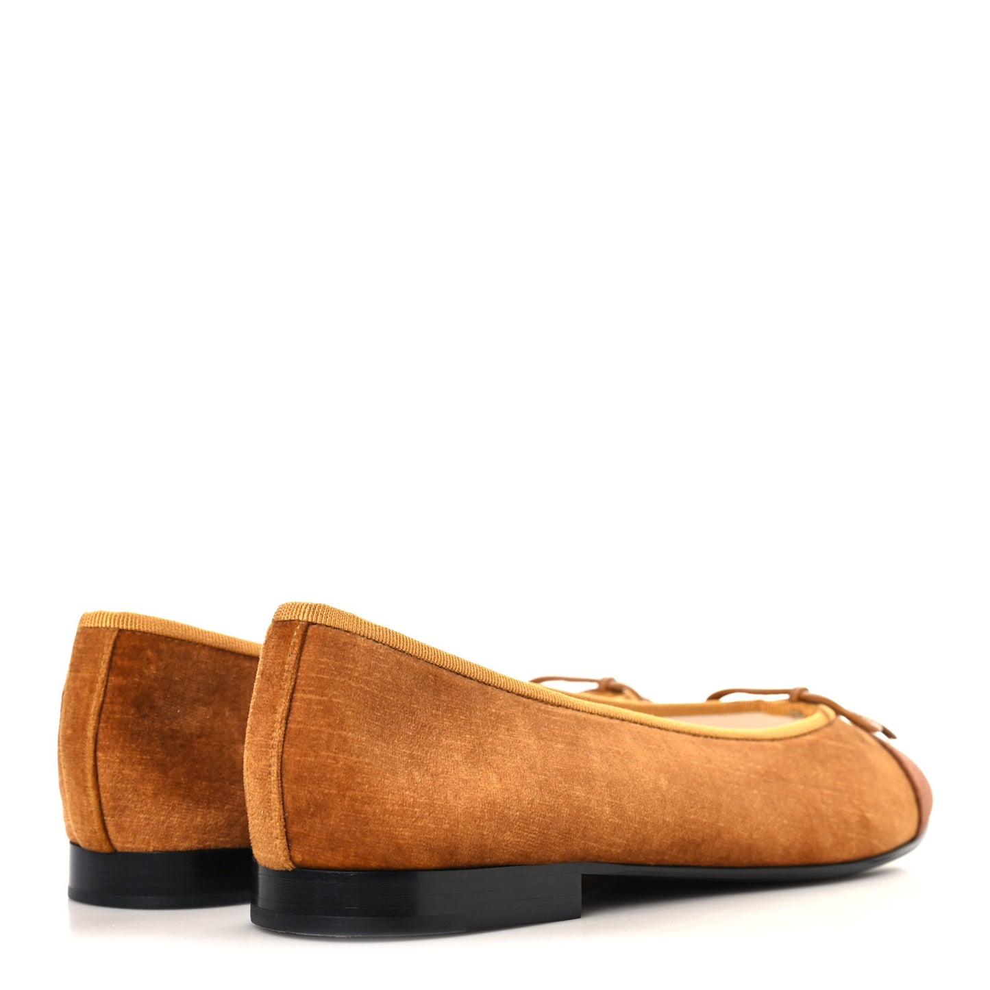 Velvet Cap Toe CC Ballerina Flats 38 Brown Light Brown