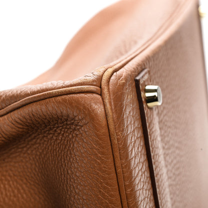 Hermes Taurillon Clemence Birkin 40 Gold 34 of 37