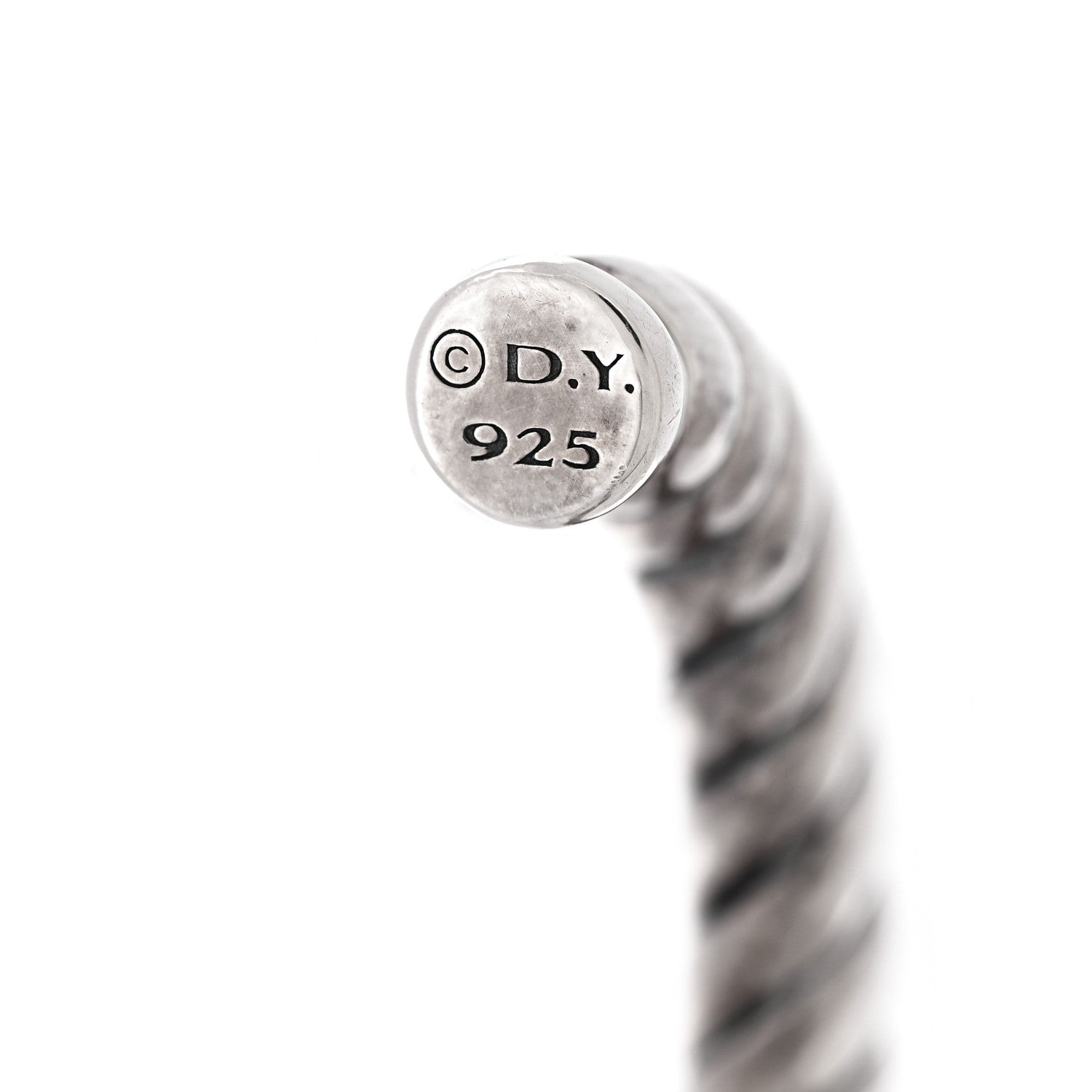 David Yurman Sterling Silver Sculpted Cable Hoop Earrings 4 of 4