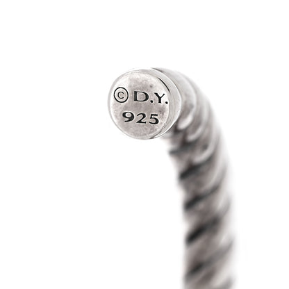 David Yurman Sterling Silver Sculpted Cable Hoop Earrings 4 of 4