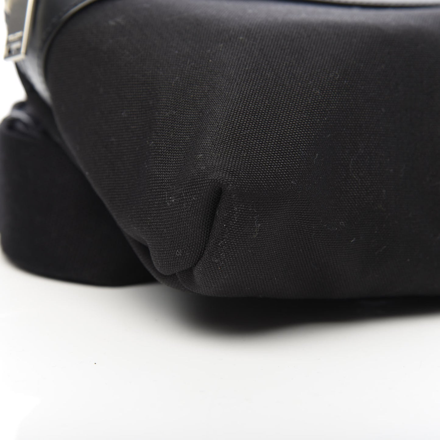 Canvas Calfskin City Belt Bag Black