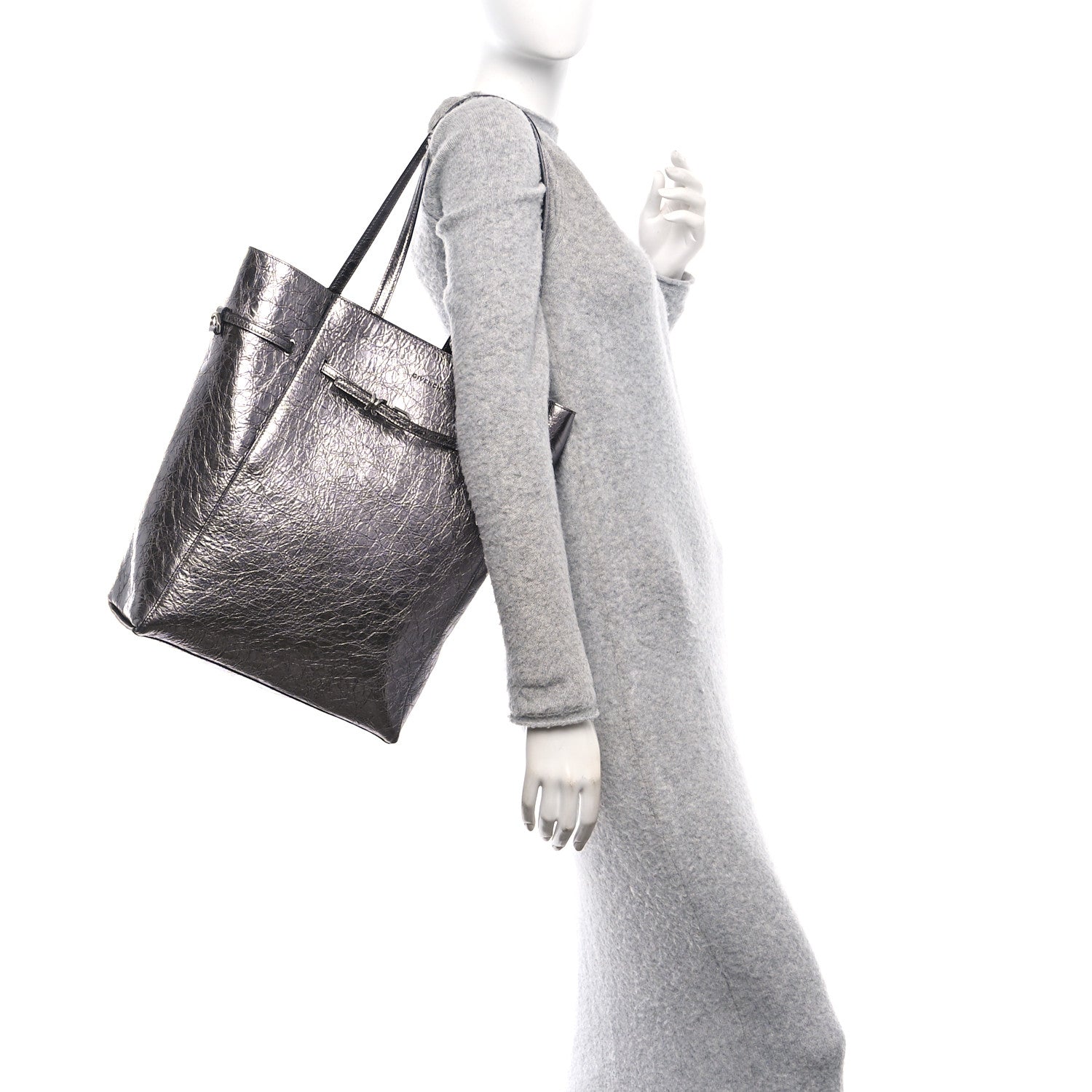 Givenchy Metallic Calfskin Medium Voyou Bag Silver 2 of 13